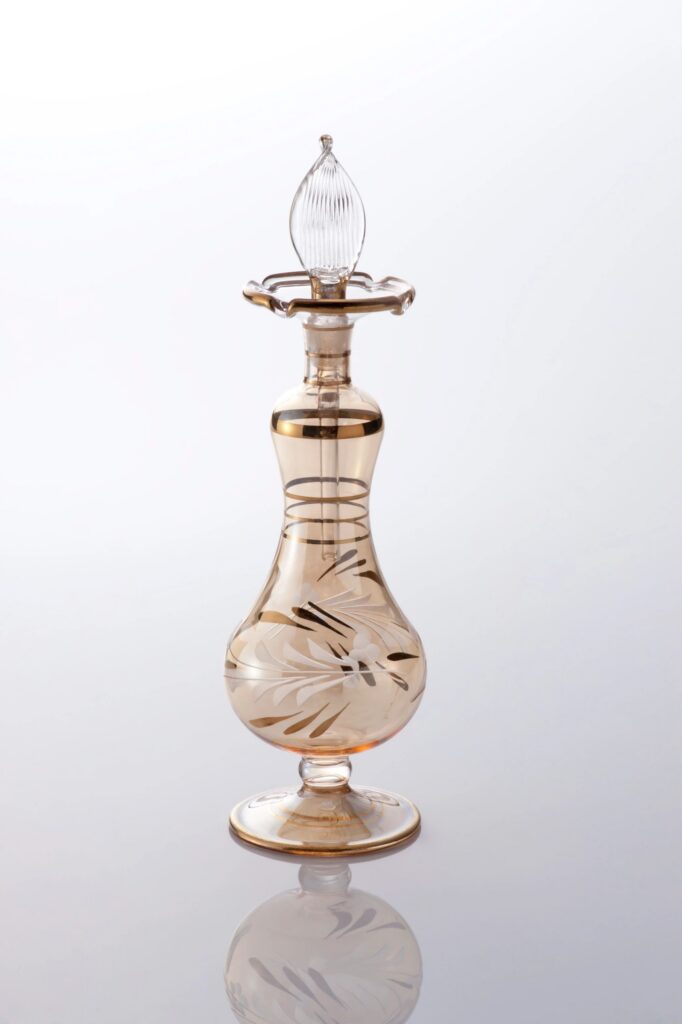Perfume bottle on white background